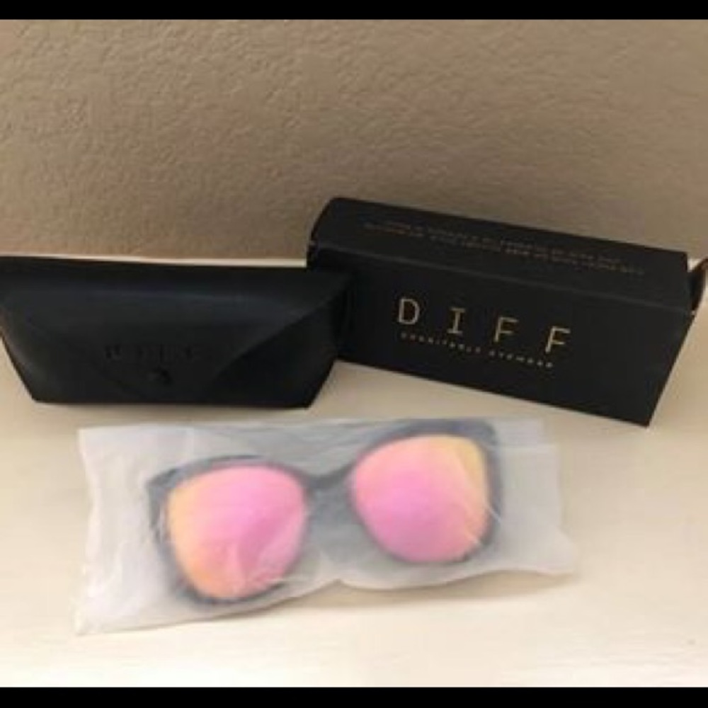 Diff Ruby Synglases pink lens/tortoise frame